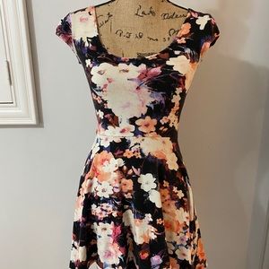Floral print skater dress